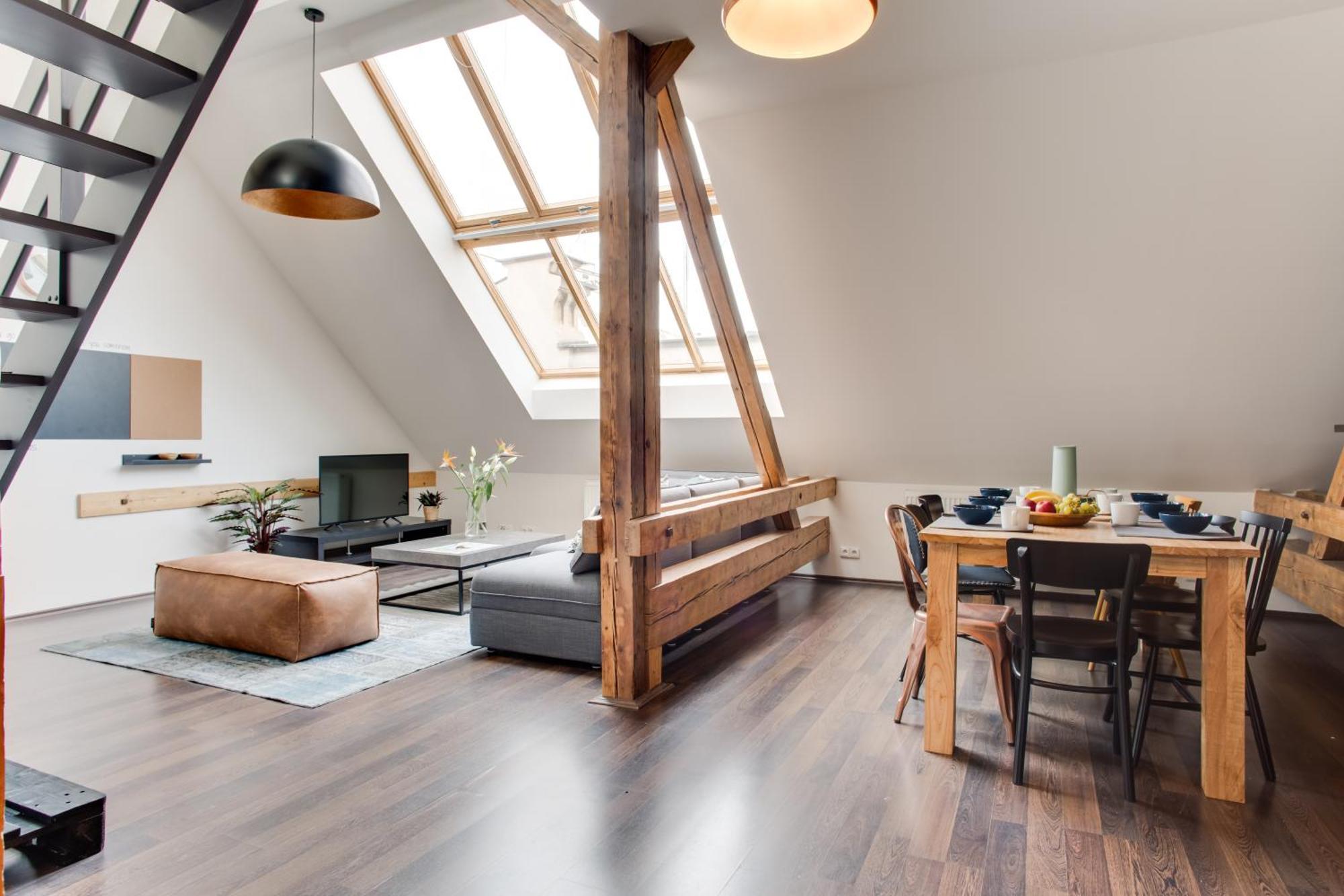 Ultimate 1 Experience - Duplex, Roof Terrace, Castle View, Free Parking Over Weekends, Ac! Apartment Prag